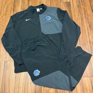 Nike Boise State Football Team Issued Woven Track Jacket & Pants Set Mens 3XL